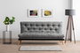Atelier Del Sofa Saki - Sofá cama de 3 plazas, Gris claro